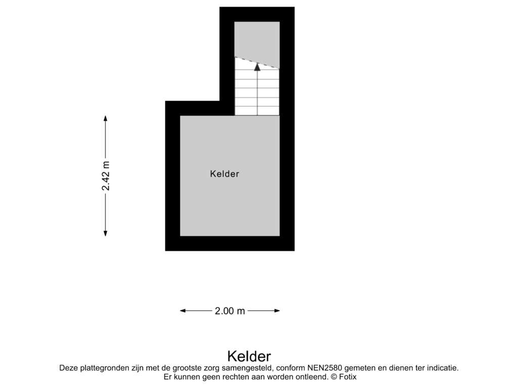 Bekijk plattegrond van Kelder van Nassaulaan 2