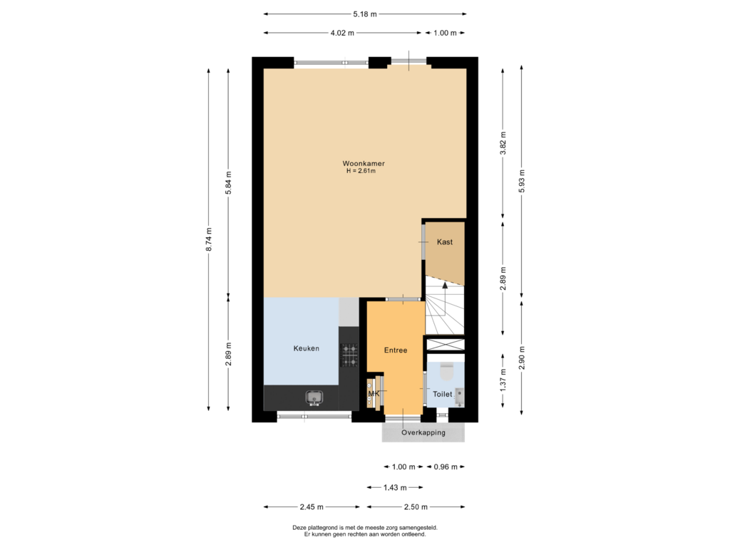 Bekijk plattegrond van Begane grond van Hoefsmid 16