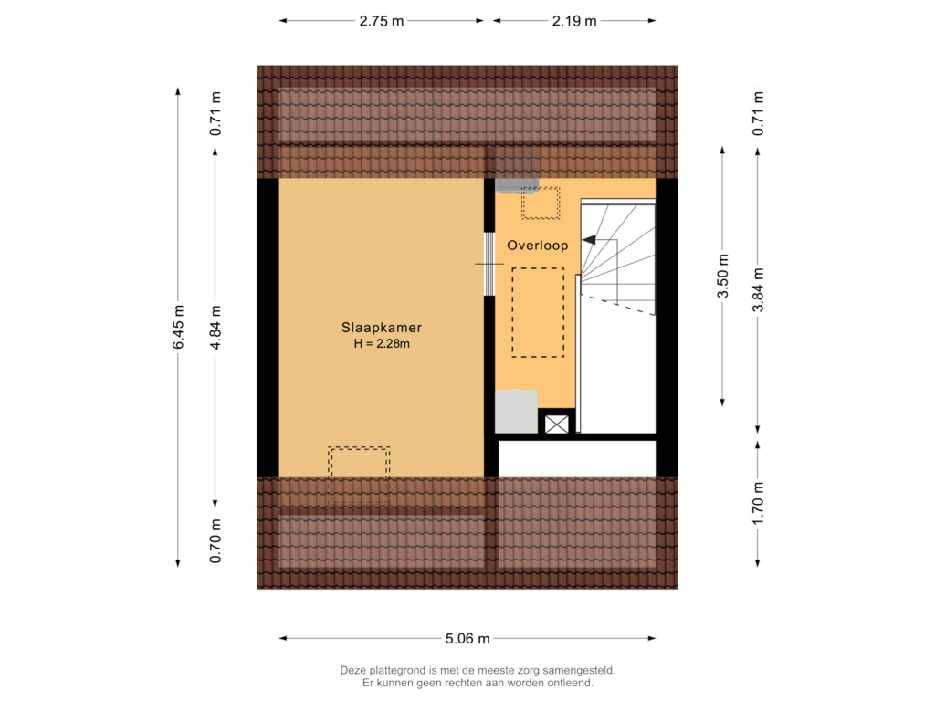 Bekijk plattegrond van Tweede verdieping van Hoefsmid 16