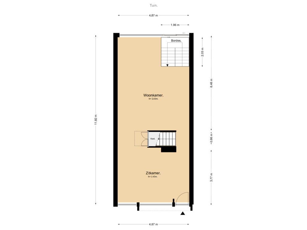 Bekijk plattegrond van 1e Verdieping van Kamerdalseberg 9