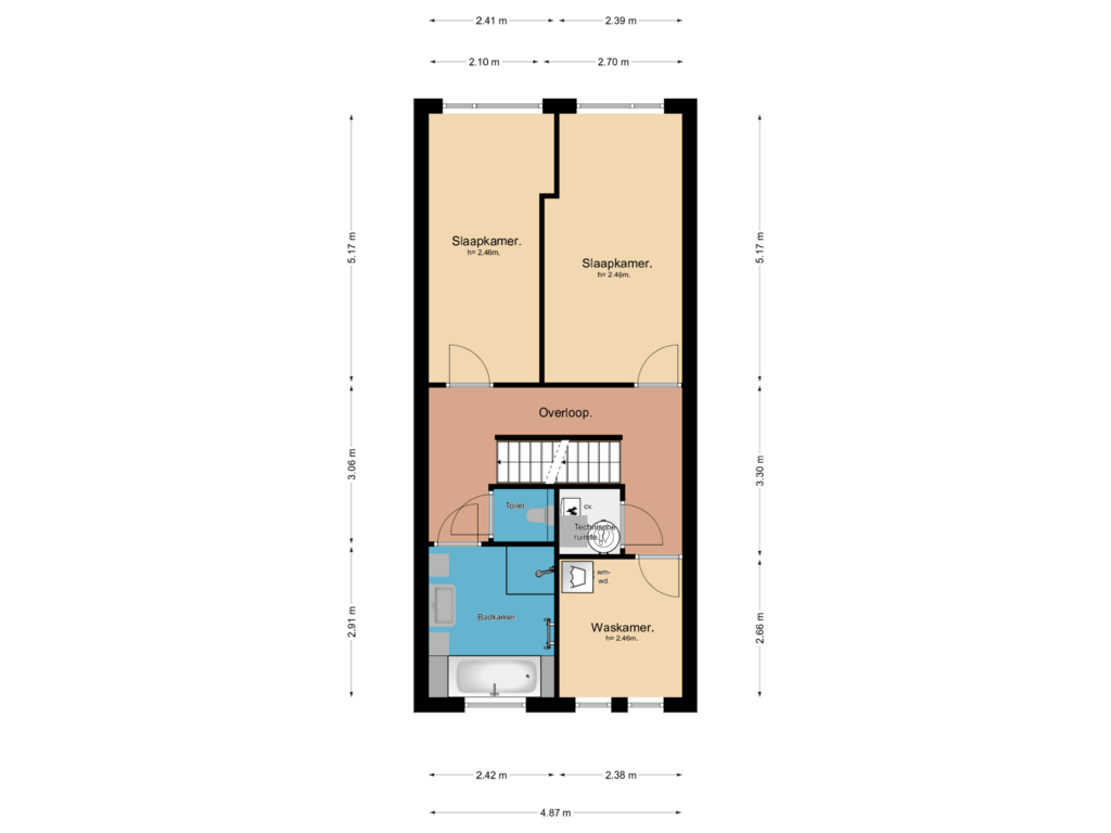 Bekijk plattegrond van 2e Verdieping van Kamerdalseberg 9