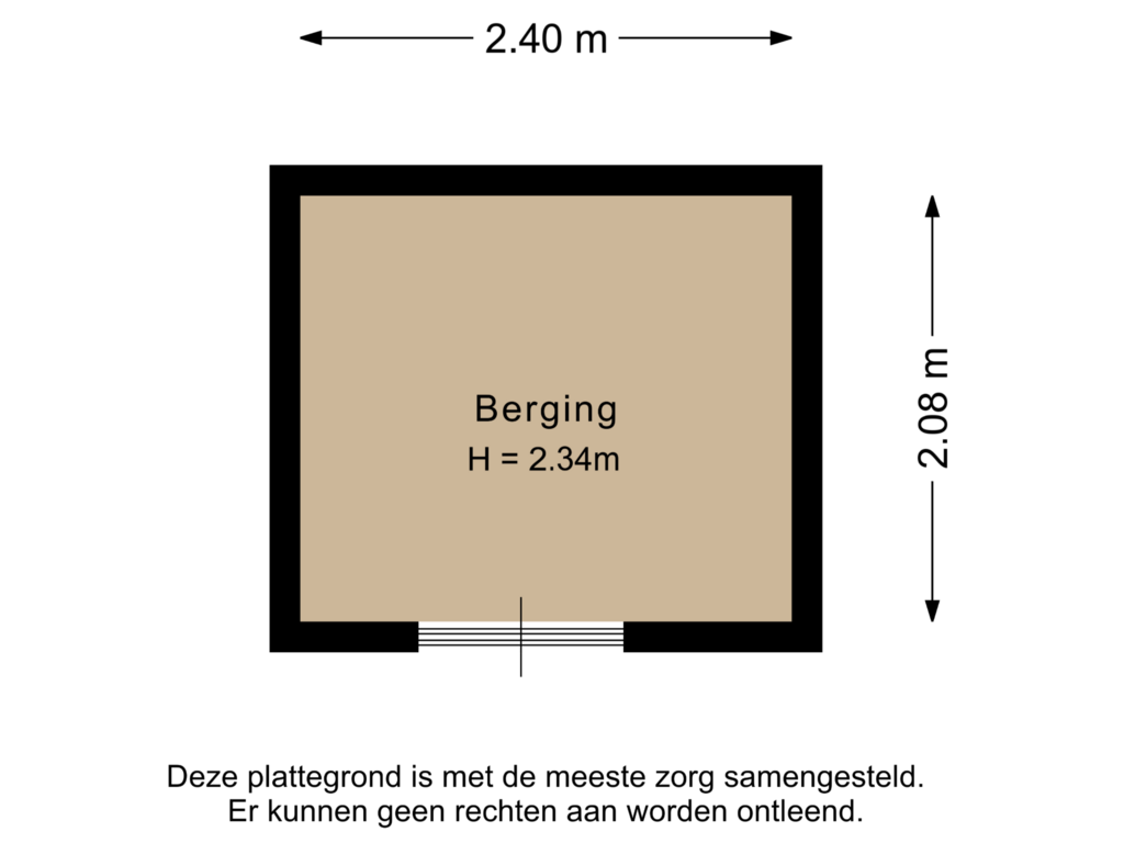 View floorplan of Berging of Adriaan Kooningsstraat 45