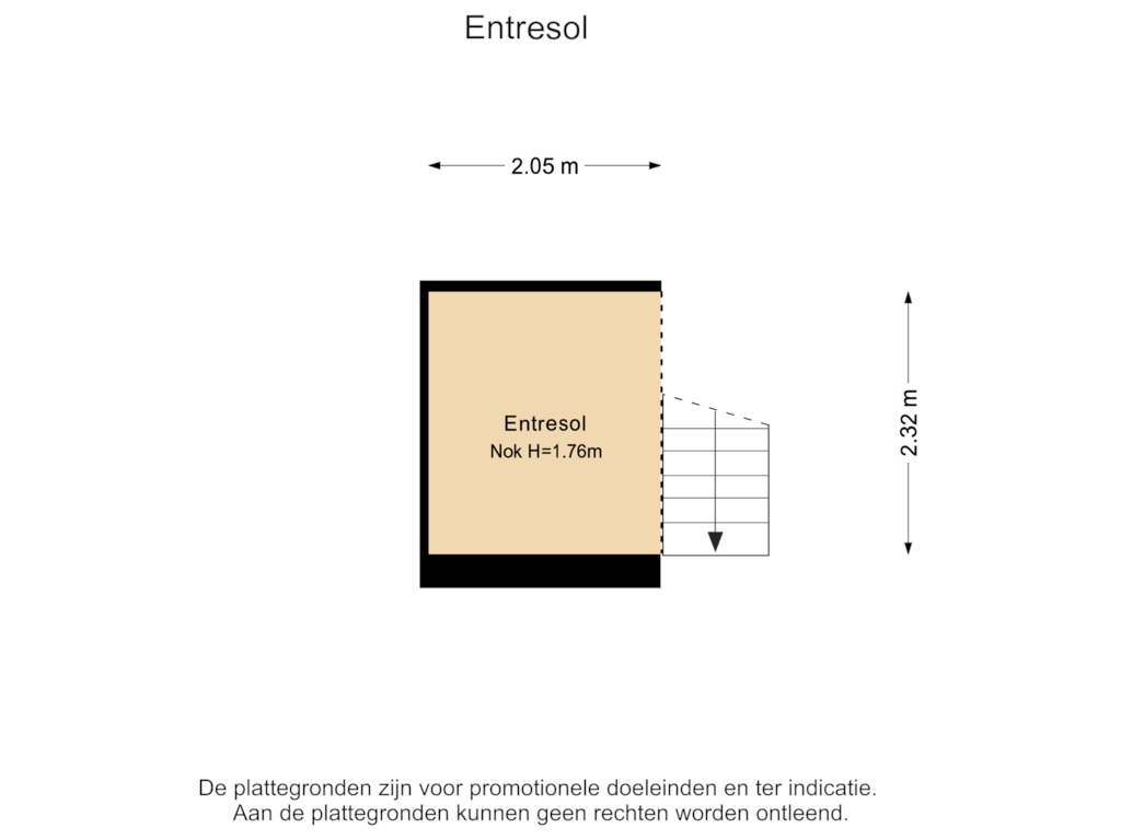 Bekijk plattegrond van Entresol van Peppellaan 6