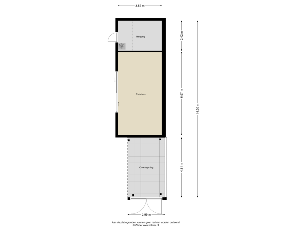 Bekijk plattegrond van Tuinhuis van Doorntjes 41