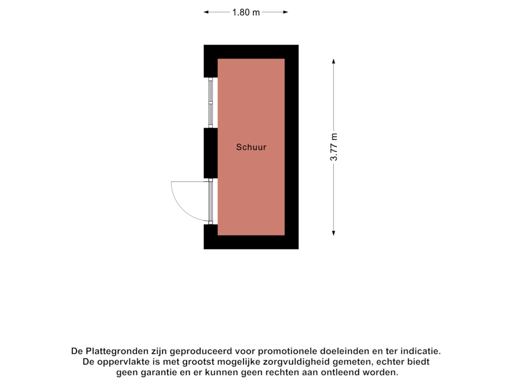 View floorplan of Schuur of Dorpsstraat 22