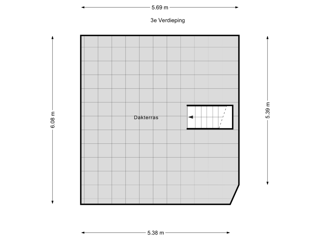 Bekijk plattegrond van 3e Verdieping van Molenijserstraat 17