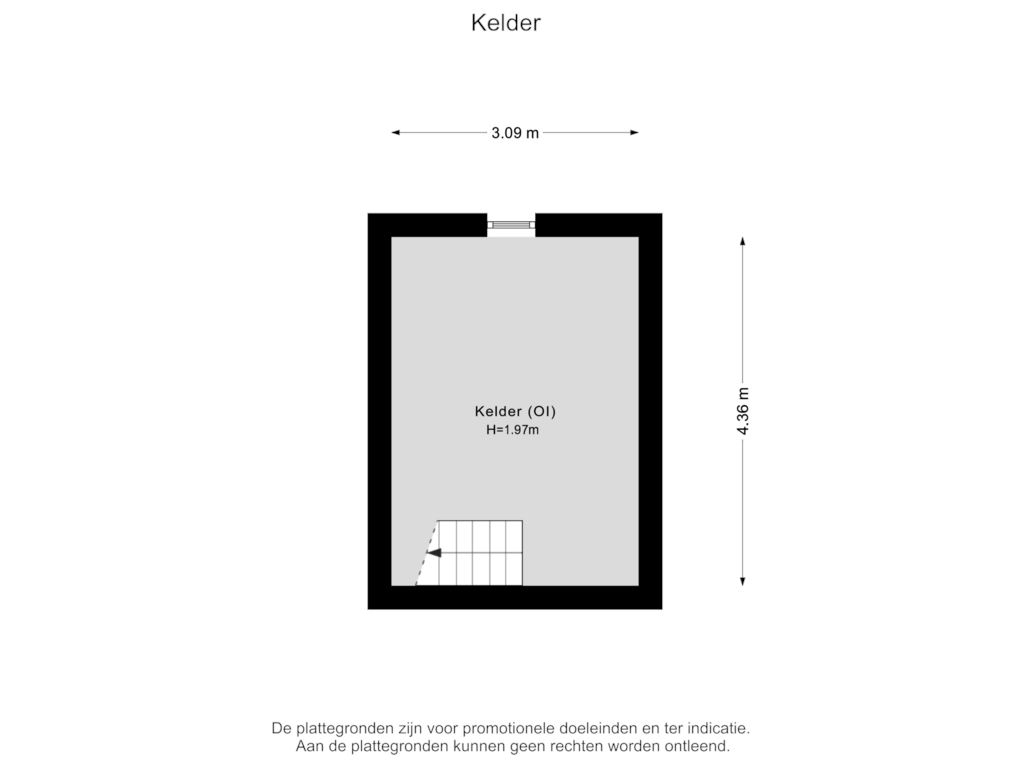 Bekijk plattegrond van Kelder van Heuvelakkersestraat 16