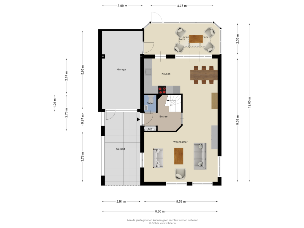 Bekijk plattegrond van Begane Grond van Groot-Zuideveld 41-A