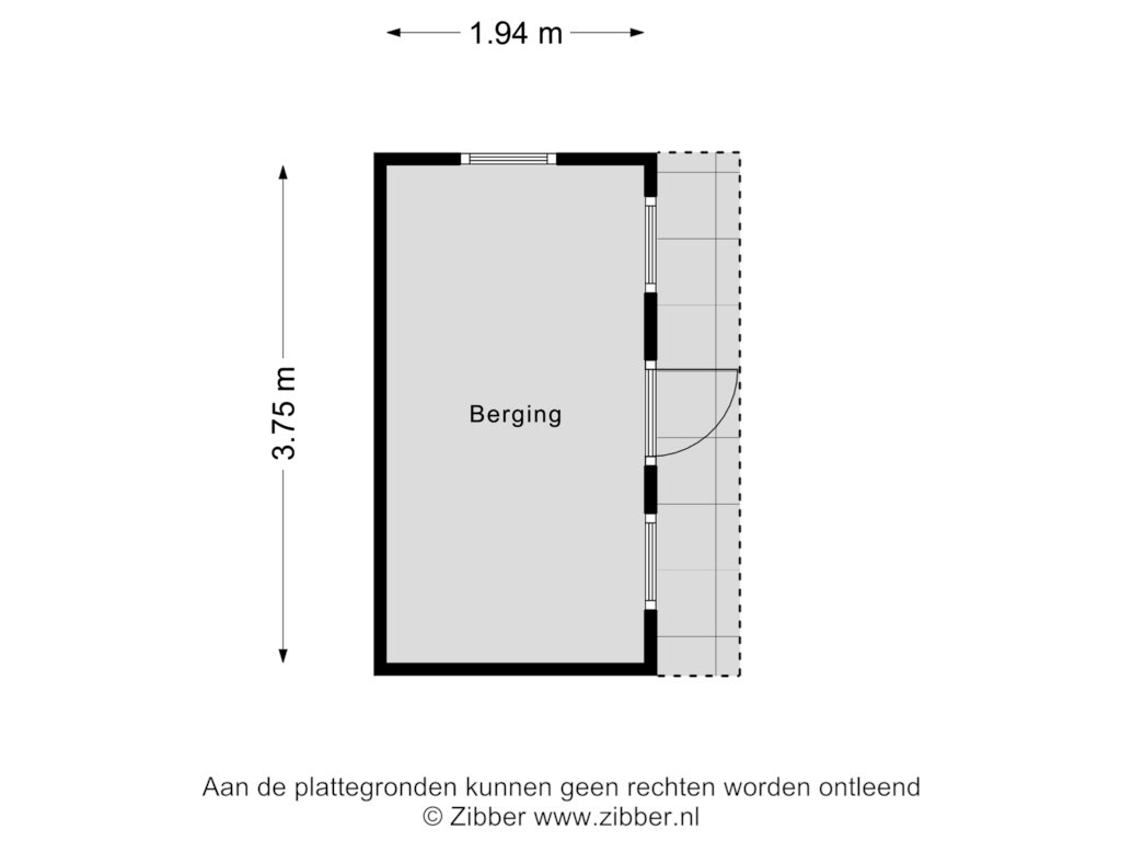 Bekijk plattegrond van Berging van Groot-Zuideveld 41-A