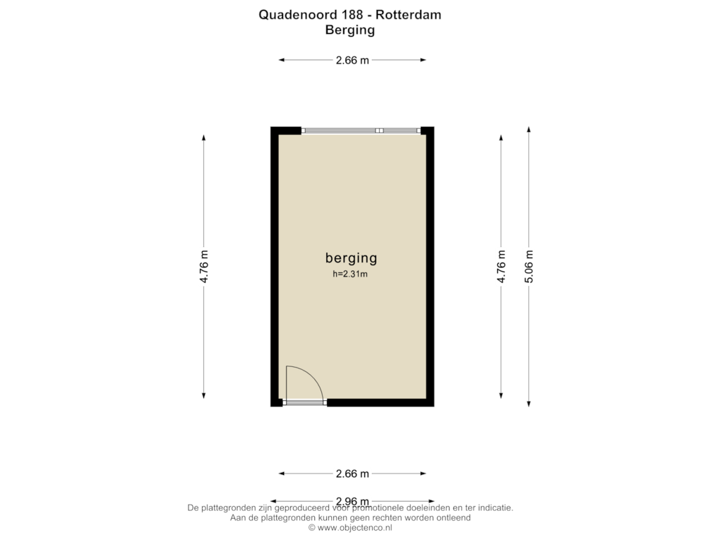 Bekijk plattegrond van BERGING van Quadenoord 188