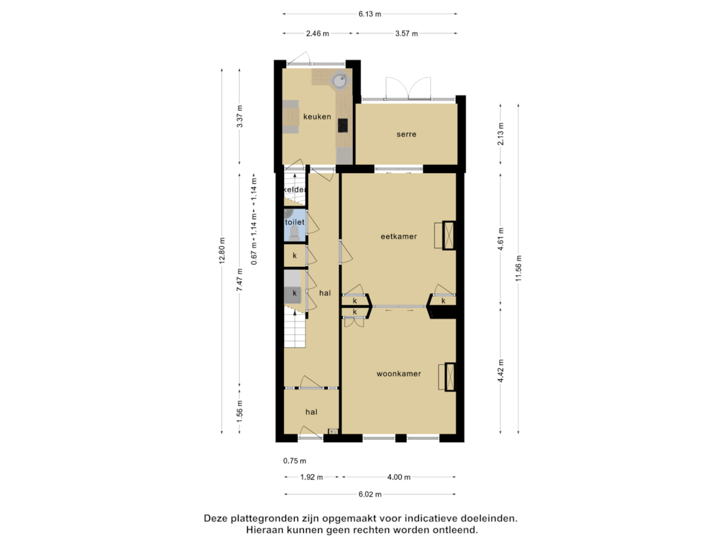 Bekijk plattegrond van Begane grond van Berkenlaan 16