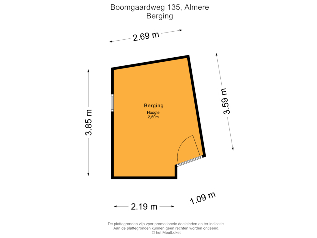 View floorplan of Berging of Boomgaardweg 135