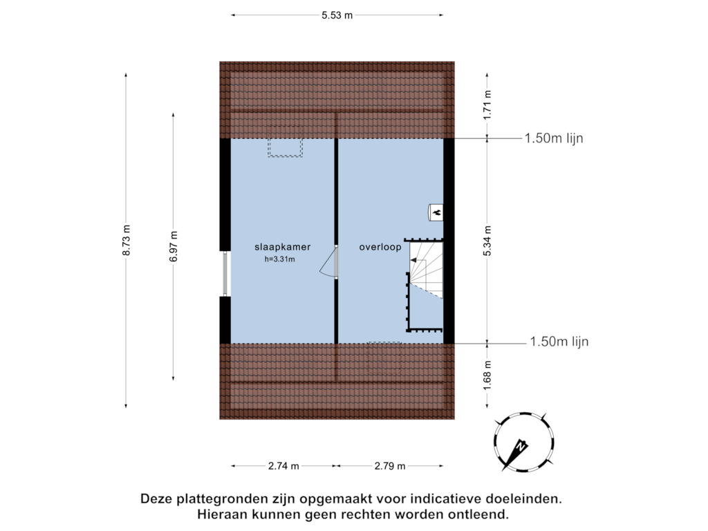 Bekijk plattegrond van 2e verdieping van Lijnbaan 20