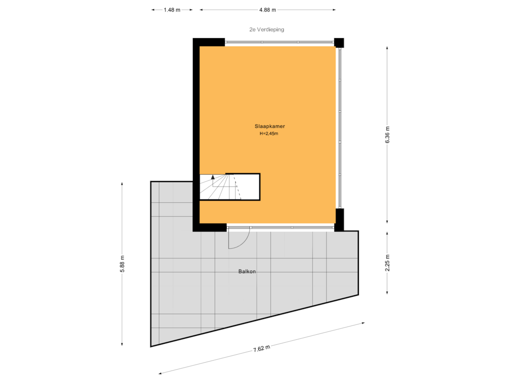 Bekijk plattegrond van 2e Verdieping van Rieteiland 7