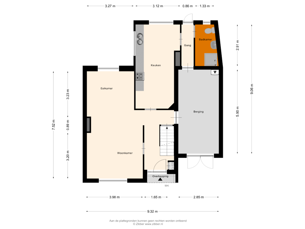 Bekijk plattegrond van Begane Grond van Broekhin Noord 52