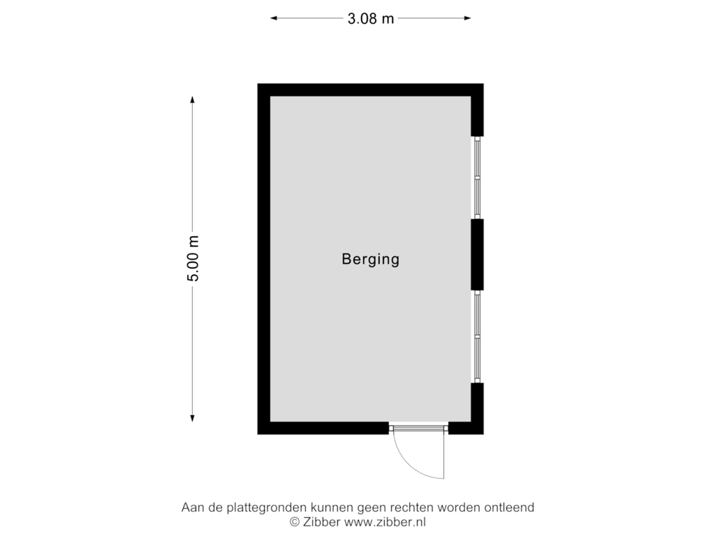 Bekijk plattegrond van Berging van Broekhin Noord 52