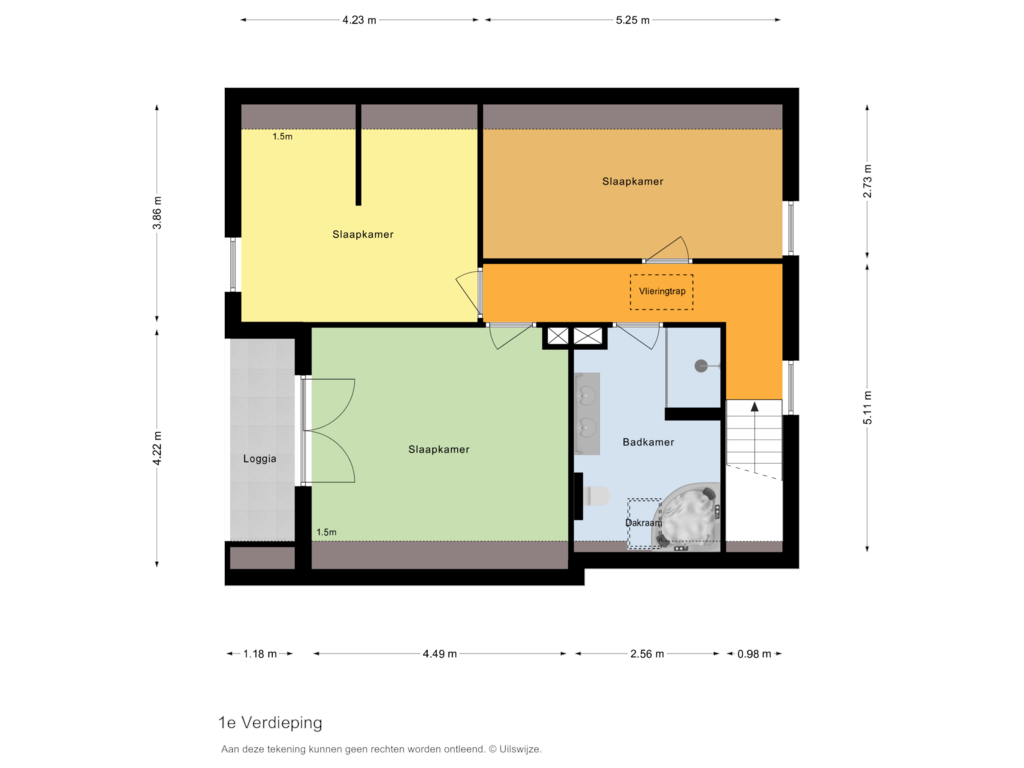 Bekijk plattegrond van 1e Verdieping van Heidering 25