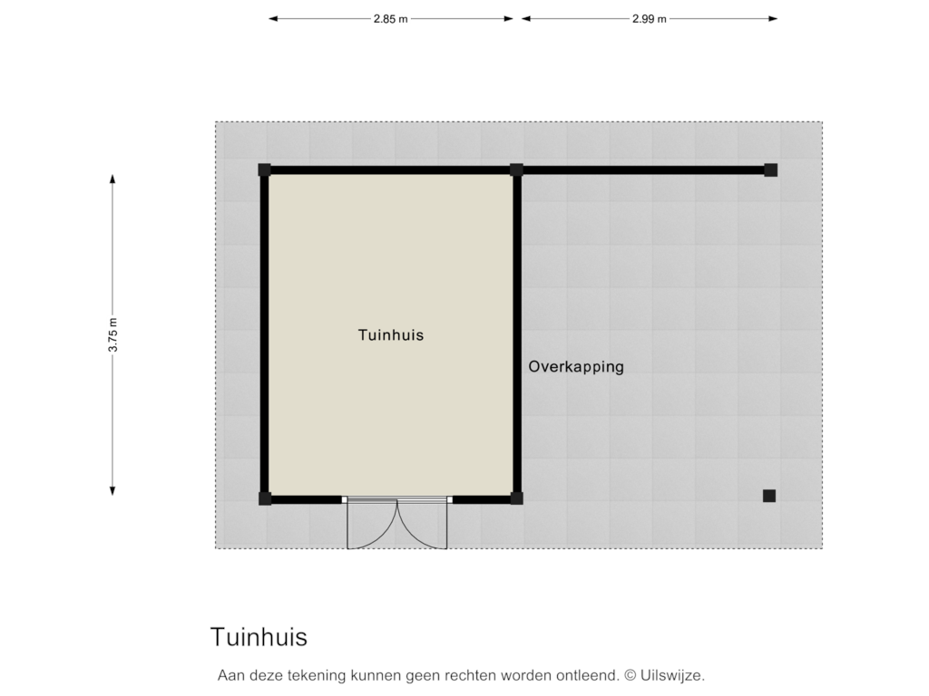 Bekijk plattegrond van Tuinhuis van Heidering 25