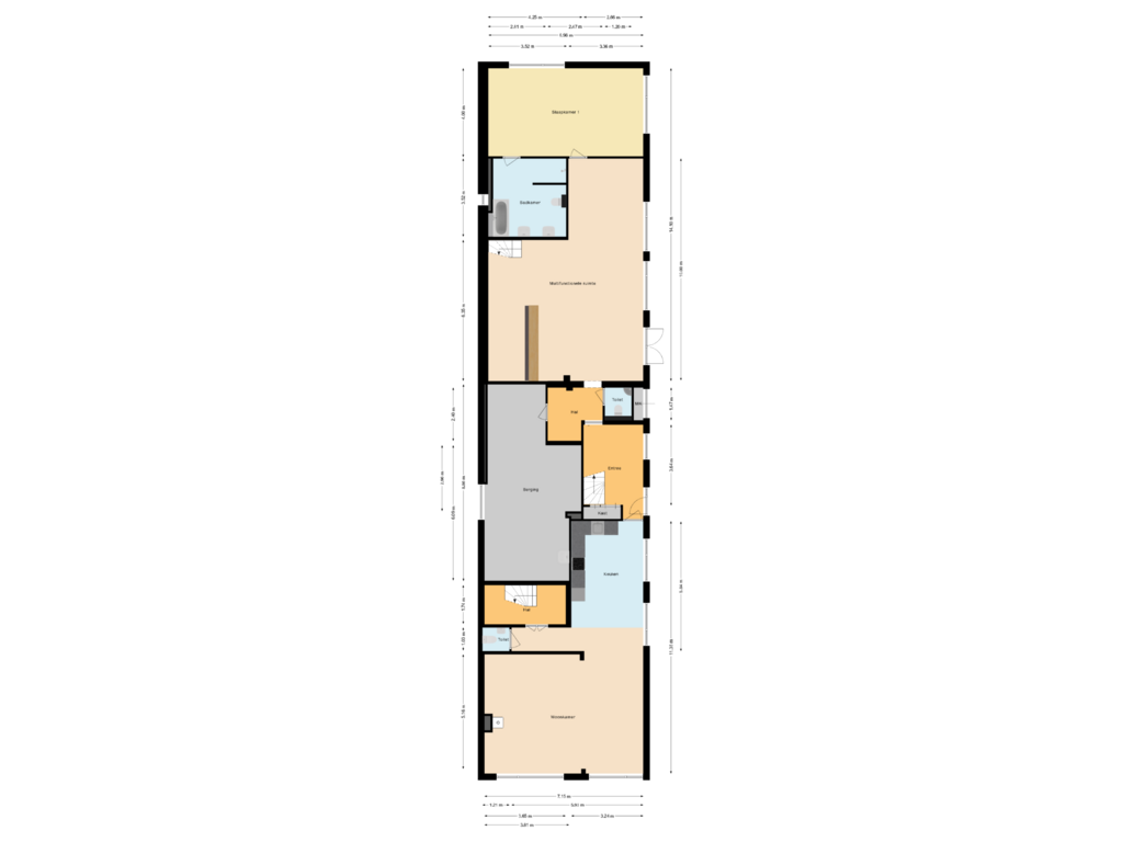 View floorplan of Begane grond of Ring 62