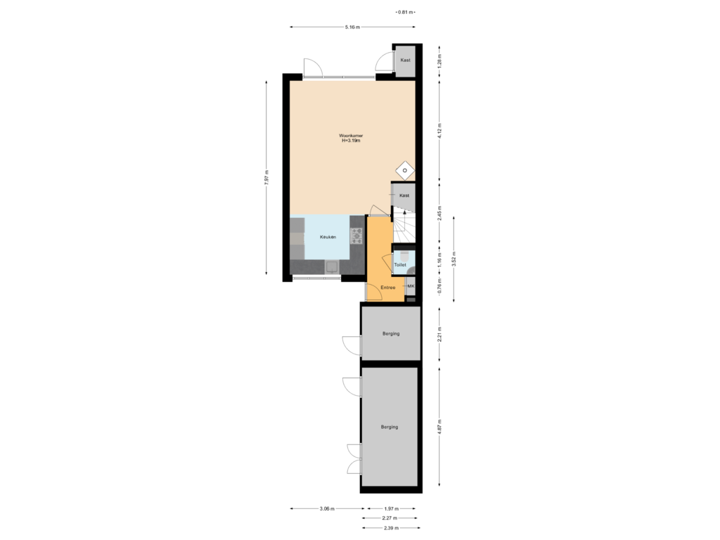 Bekijk plattegrond van Begane Grond van Alholm 67