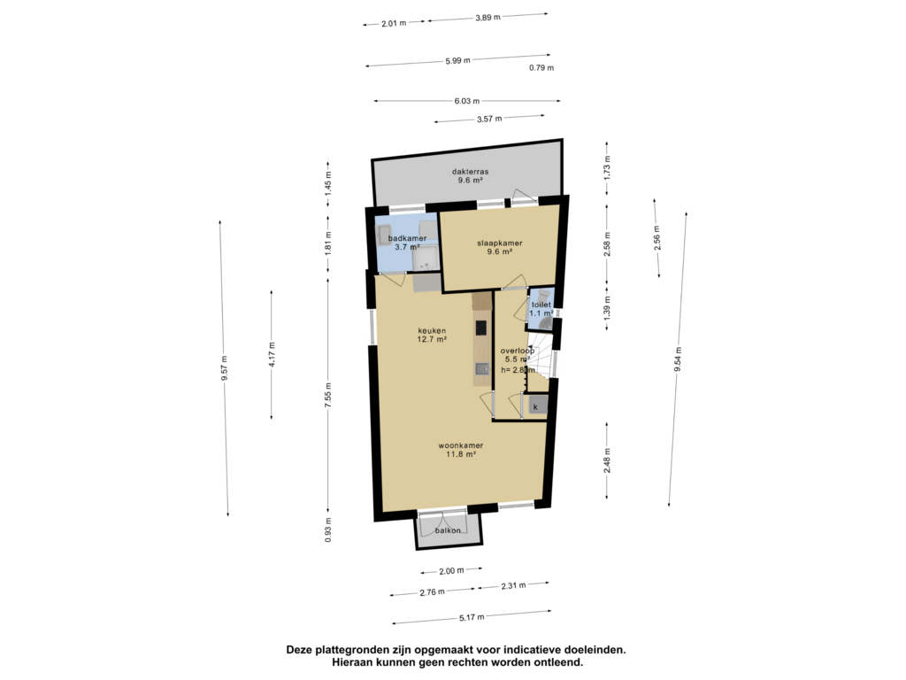 Bekijk plattegrond van Appartement-A-2 van Brugstraat 10