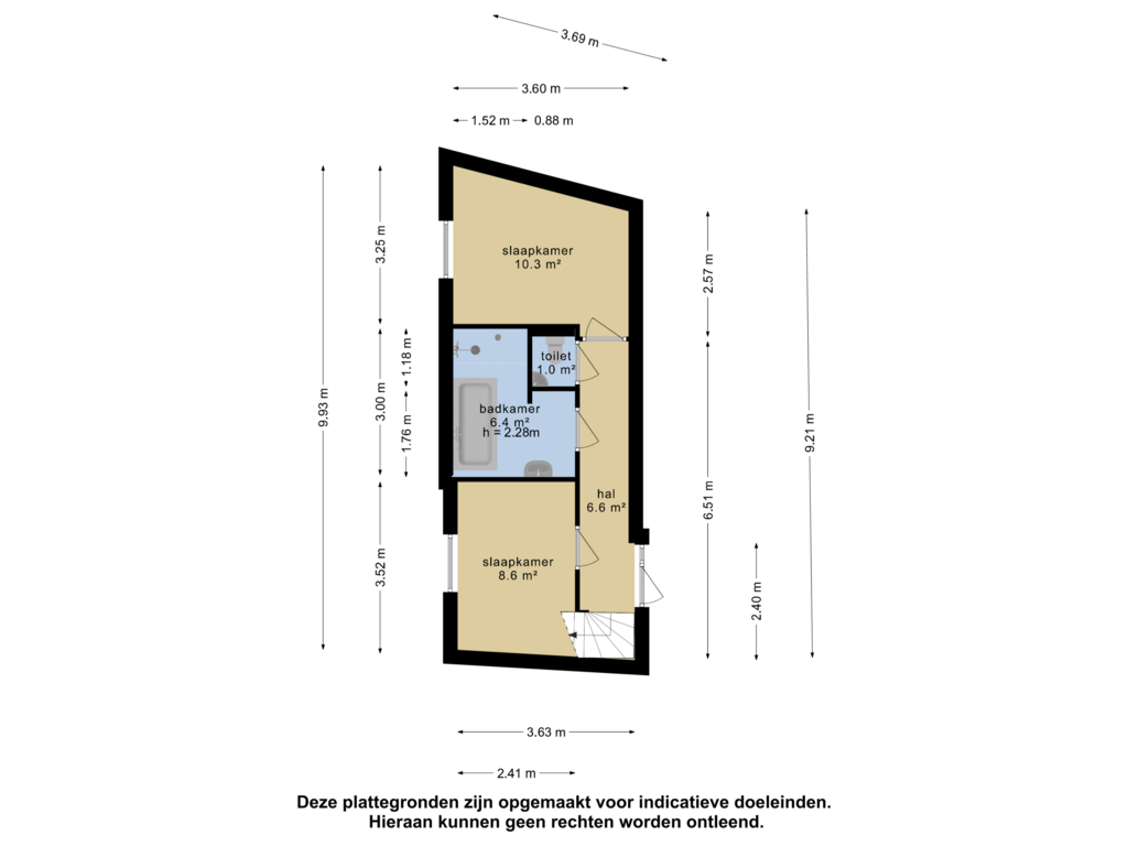 Bekijk plattegrond van Appartement-E-1 van Brugstraat 10