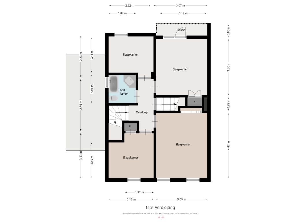 Bekijk plattegrond van Verdieping 1 van Vroenhof 144