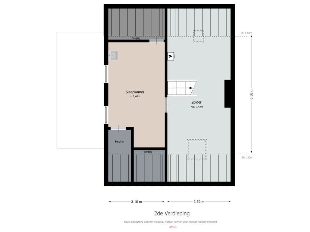 Bekijk plattegrond van Verdieping 2 van Vroenhof 144