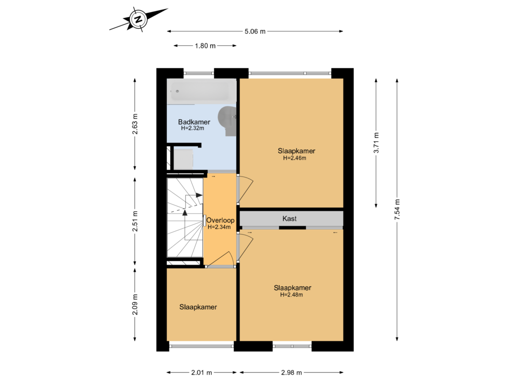 Bekijk plattegrond van 1e Verdieping van Timorstraat 173