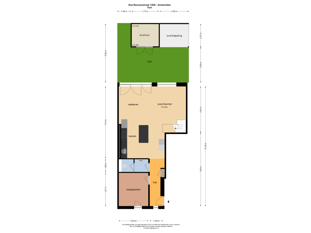 Bekijk plattegrond van TUIN van Kea Boumanstraat 150-A