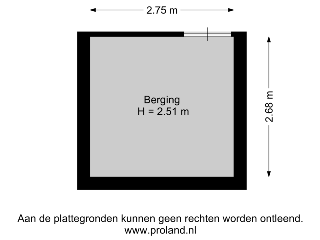 View floorplan of Berging 1 of Vrolikstraat 407-D