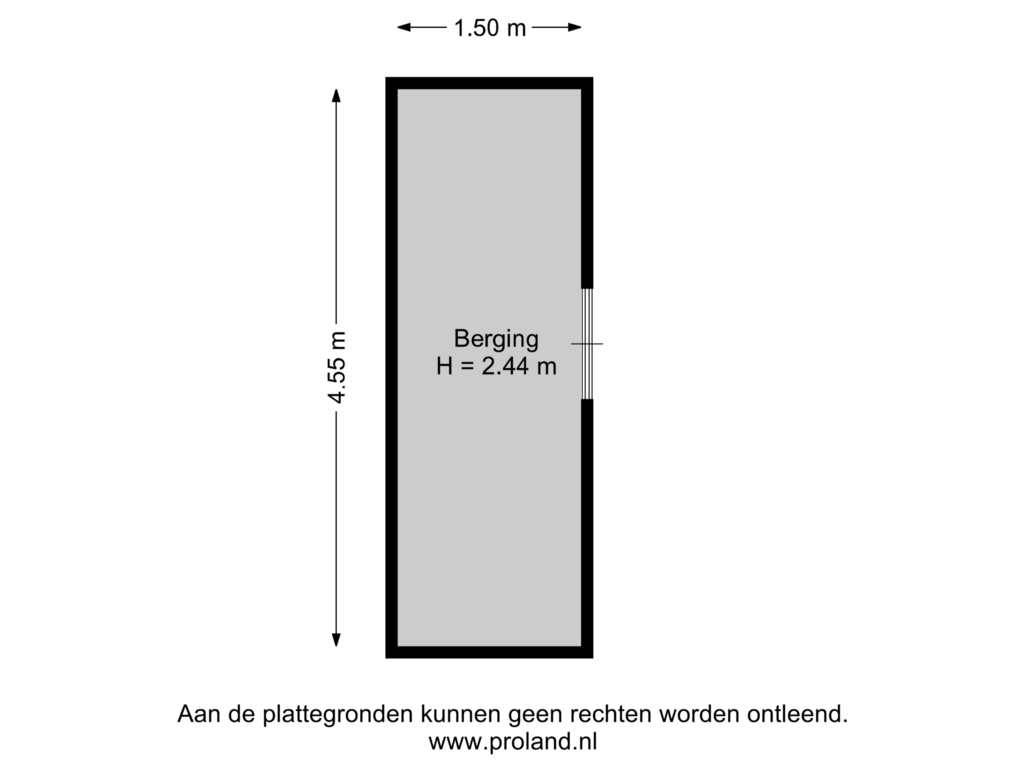 View floorplan of Berging 2 of Vrolikstraat 407-D