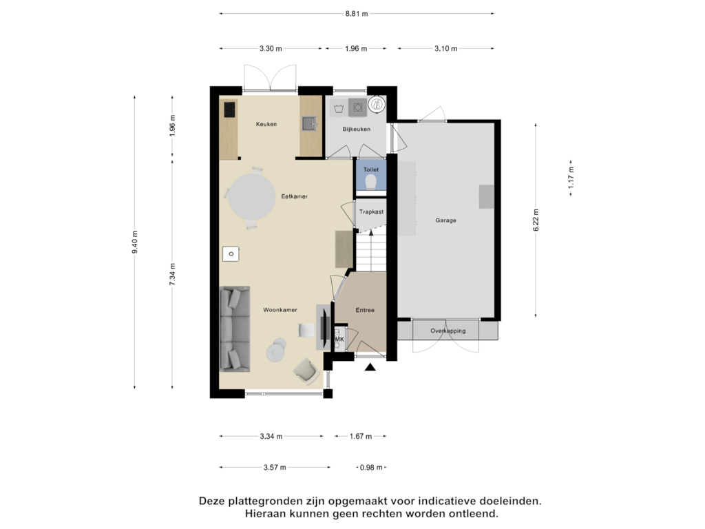 View floorplan of Begane Grond of D. Huijser van Reenenstraat 40