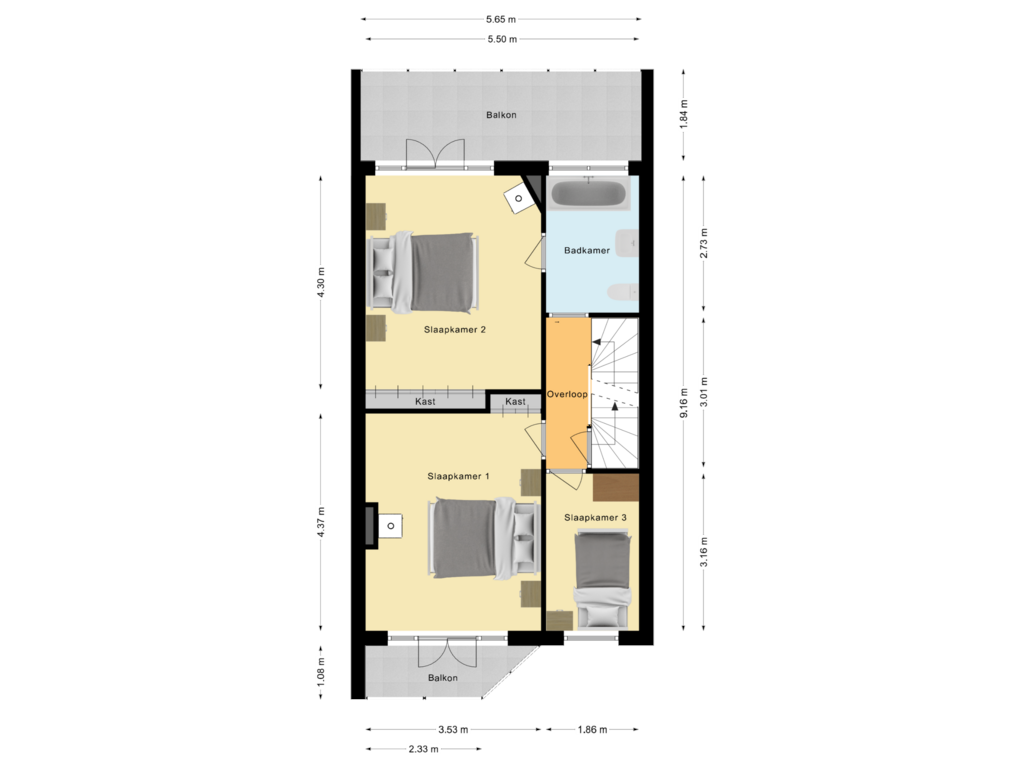 Bekijk plattegrond van Eerste verdieping van Stadhouderslaan 31