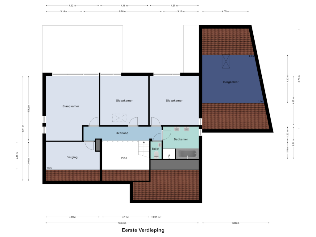 Bekijk plattegrond van Eerste Verdieping van Dominicushof 8