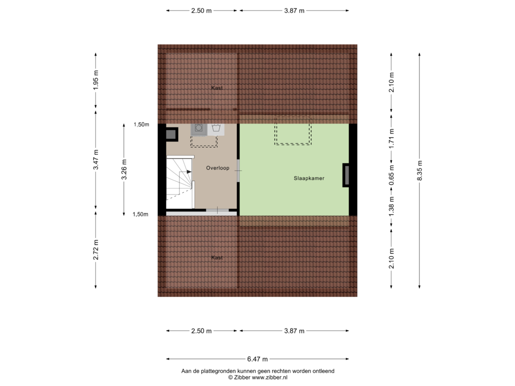 Bekijk plattegrond van Tweede Verdieping van Caustraat 58