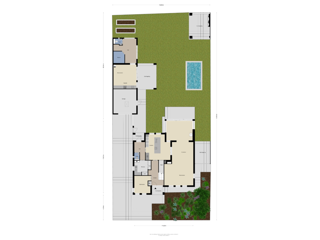 View floorplan of Begane Grond Tuin of Pinksterbloem 6