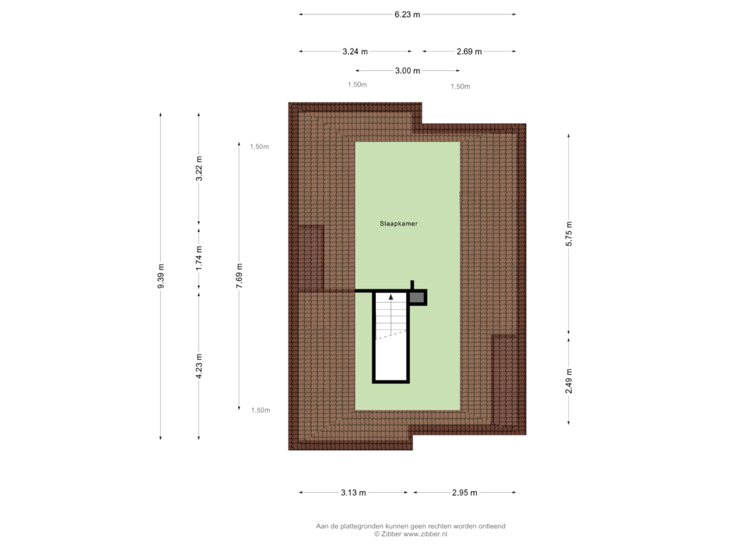 View floorplan of Tweede verdieping of Pinksterbloem 6