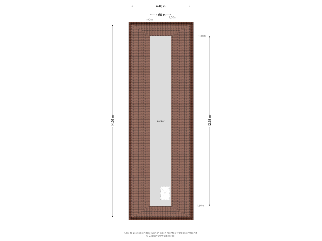 View floorplan of Zolder of Pinksterbloem 6