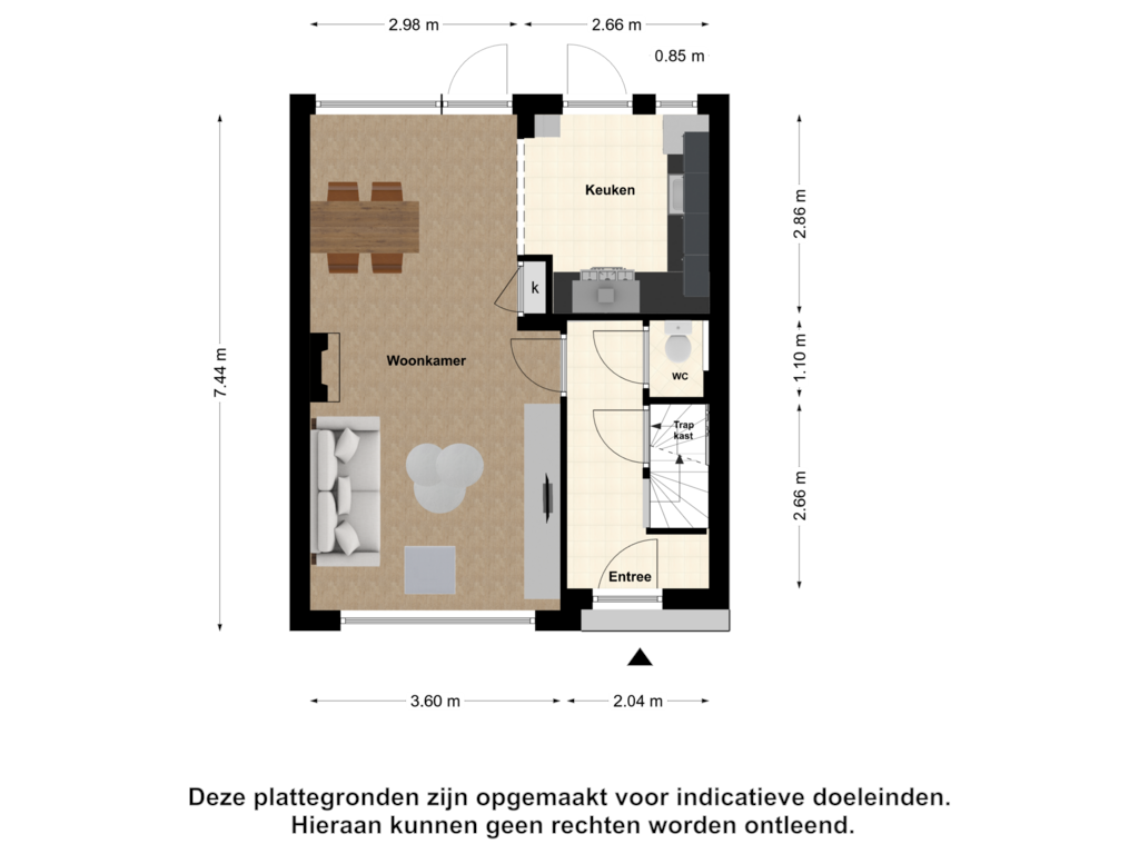 Bekijk plattegrond van Begane Grond van Christiaan Huygensstraat 25