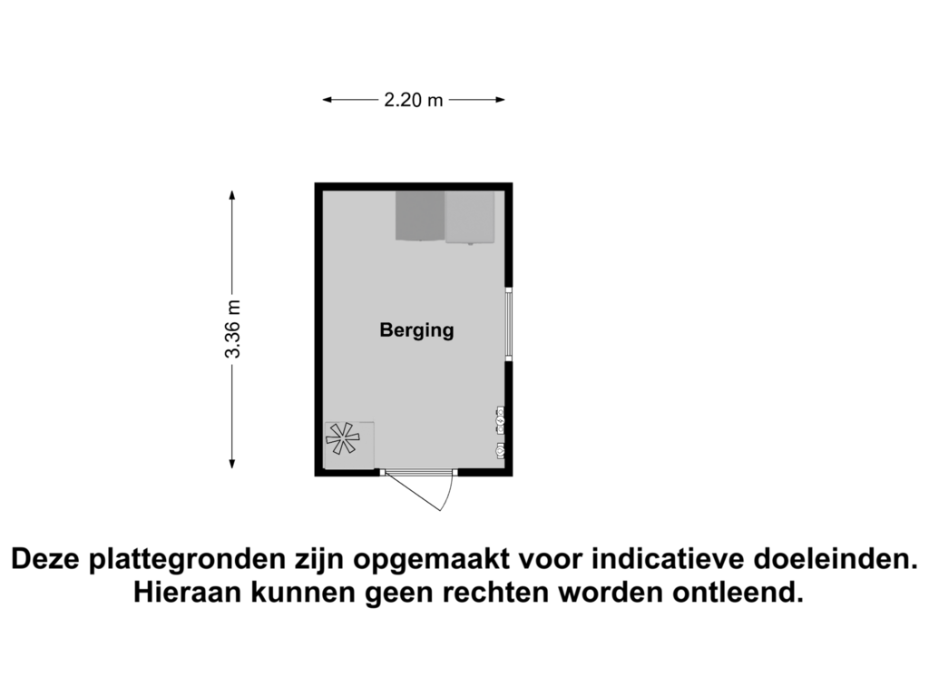 Bekijk plattegrond van Berging van Christiaan Huygensstraat 25