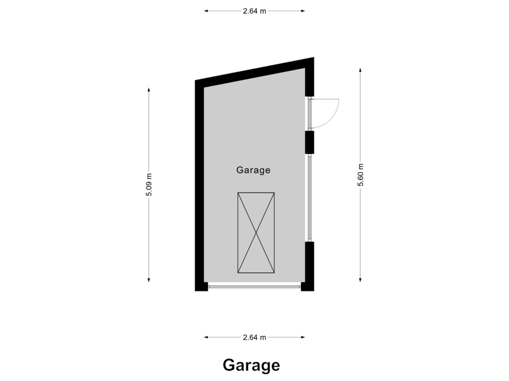 View floorplan of Garage of Kampstraat 34