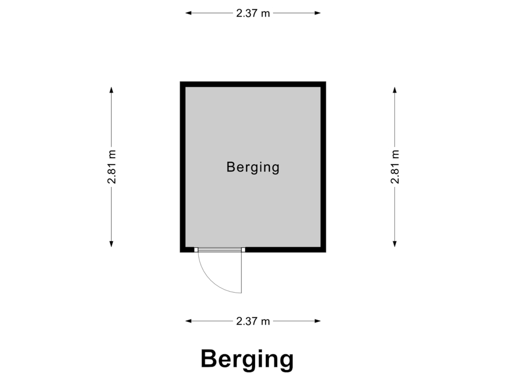 View floorplan of Berging of Kampstraat 34