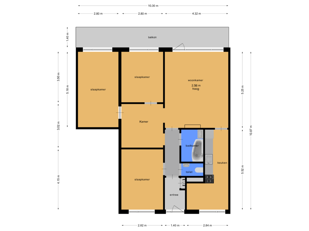 Bekijk plattegrond van Etage van Heemraadweg 307