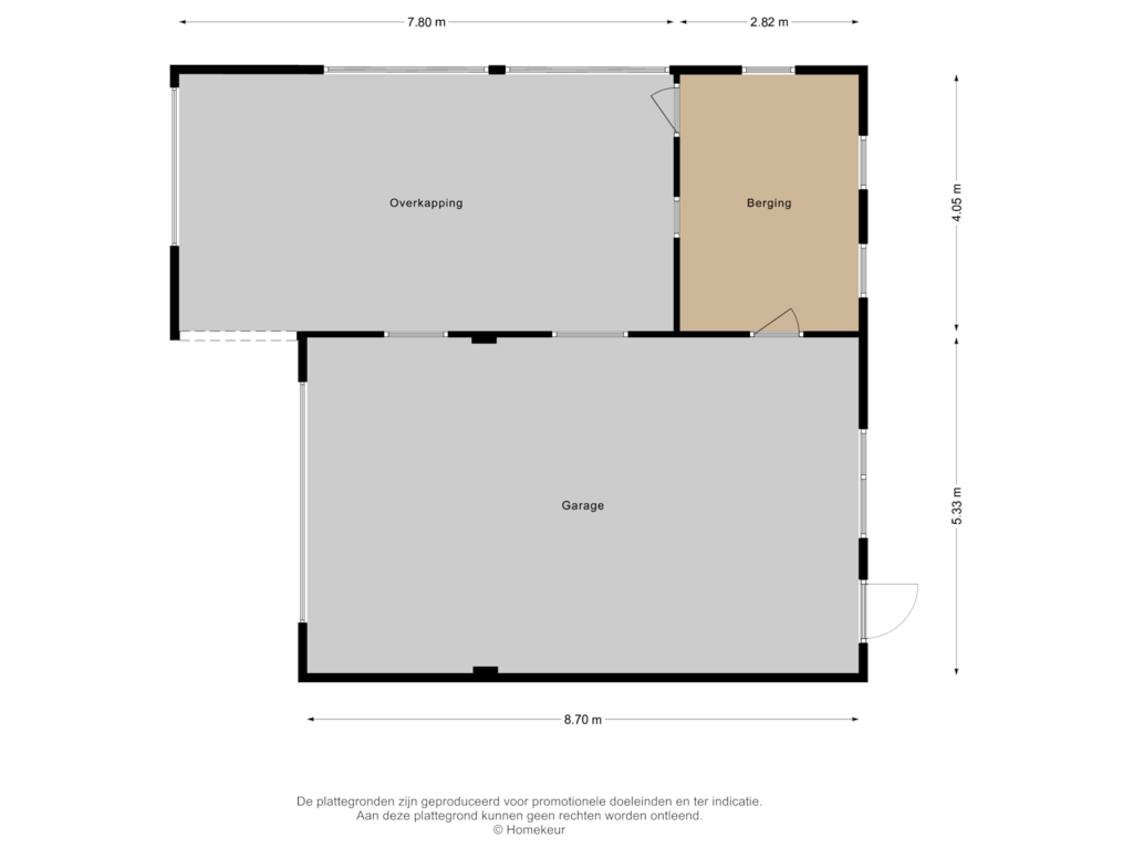 View floorplan of Garage of Kappeweg 24