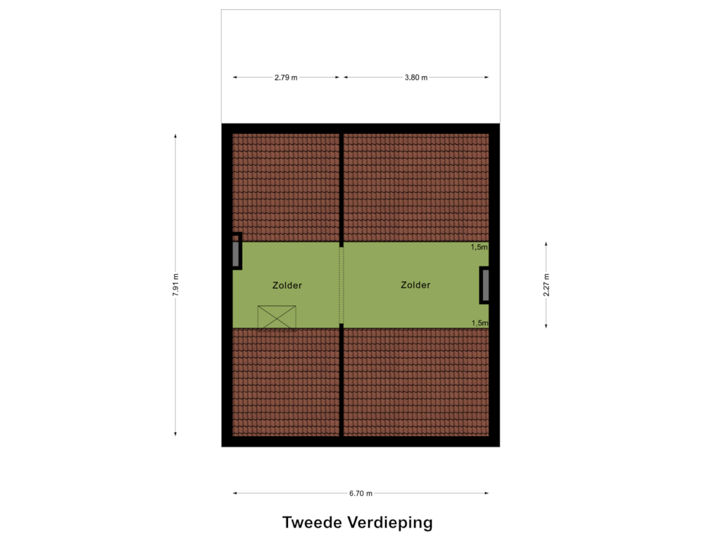 View floorplan of Tweede Verdieping of Swalmzicht 2