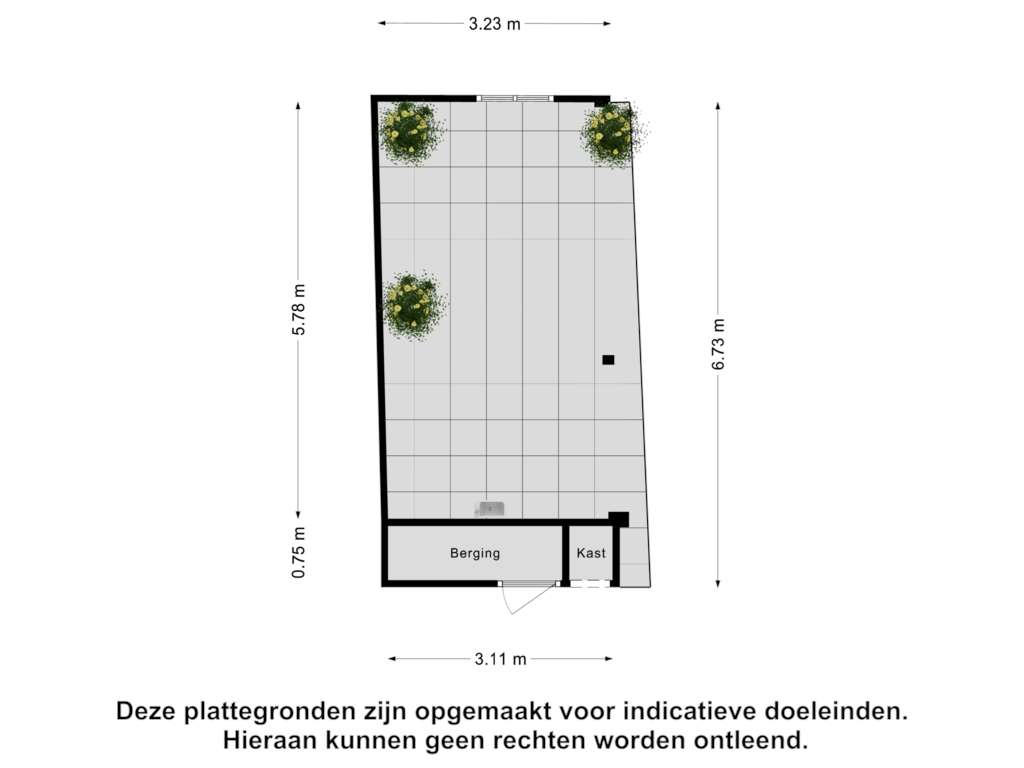 Bekijk plattegrond van Berging van Oude Domburgseweg 6