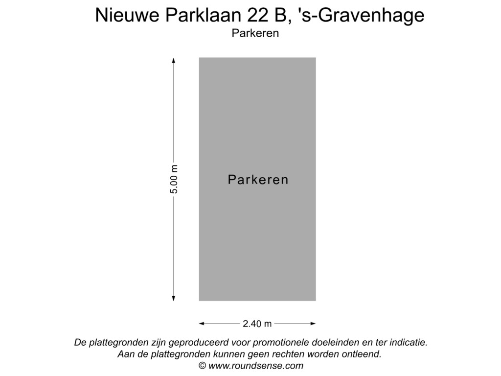 Bekijk plattegrond van Parkeren van Nieuwe Parklaan 22-B