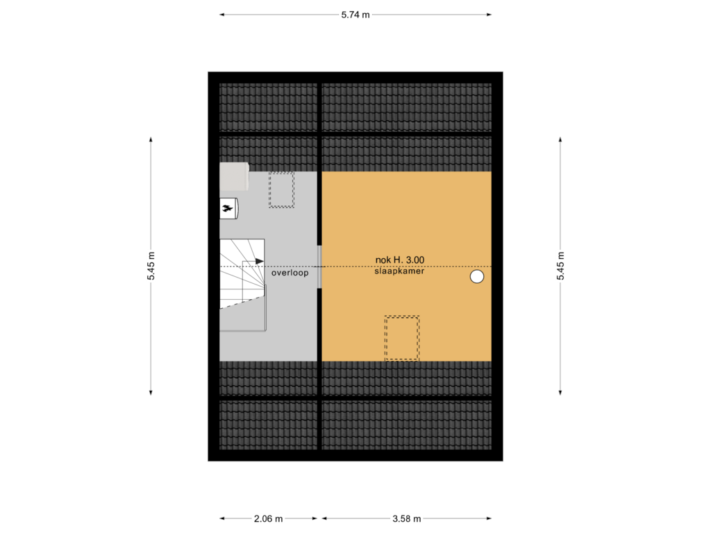 View floorplan of 2de verdieping of Goudhaver 11