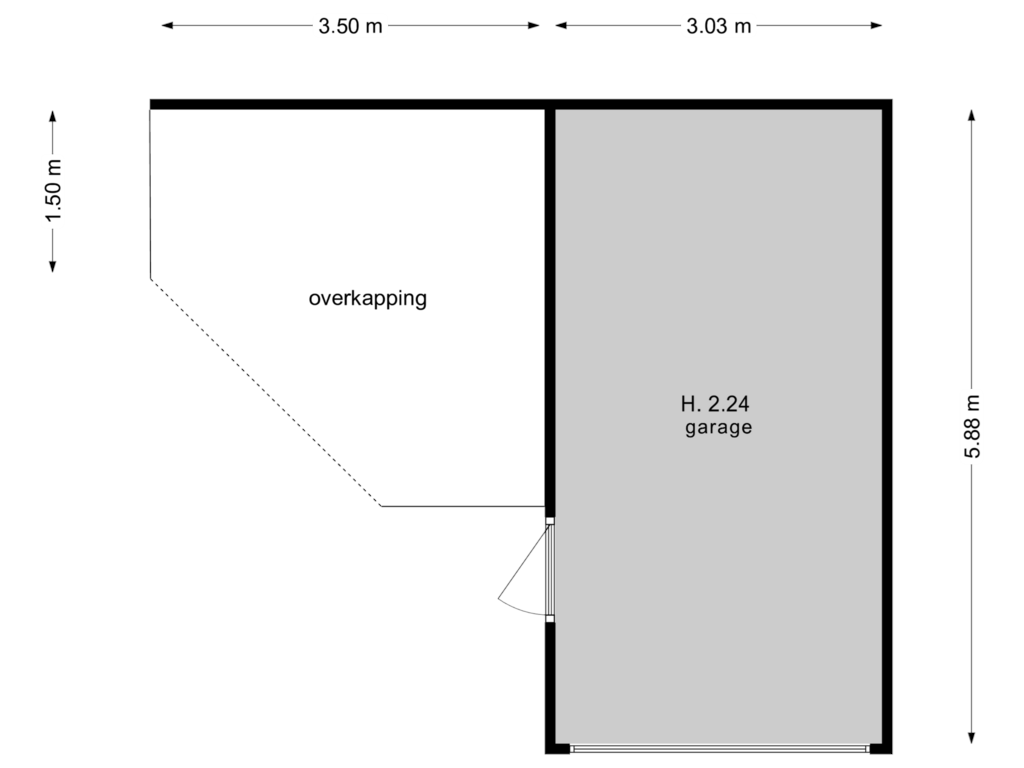 View floorplan of garage of Goudhaver 11